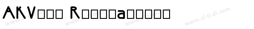 AKVeli Regular字体转换